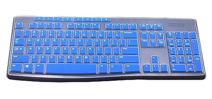 Ultra Thin Desktop PC Silicone Keyboard Cover Skin Protector Compatible for Logitech MK295 MK275 MK270 Wireless Keyboard, Logitech K200 K260 K270 MK200 MK260 Keyboard - Blue - color: Blue