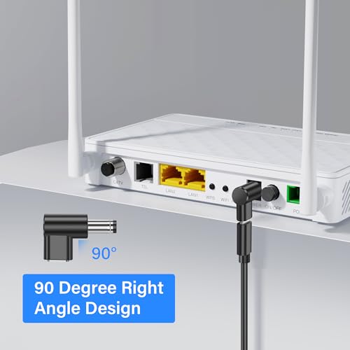 DC 5.5mm x 2.5mm to USB C Adapter, 90 Degree 5V DC 5525 Male to USB Type C Female Power Charging Adapter for Mobile Phone、Router、Mobile Power Supply （4-Pack）