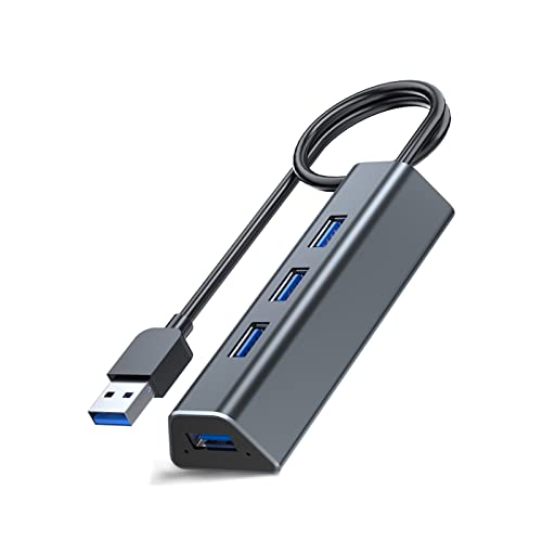 USB 3.0 Hub 4 Port USB Hub for Laptop Multiport Splitter for Computer USB Port Expander for MacBook pro iMac HP,Dell, Asus, PC, Flash Drive, Mobile HDD - color: 3.0-A