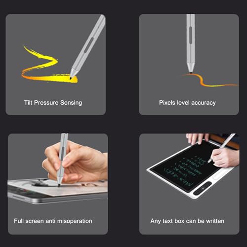 Pens for Touchscreens, Rechargeable Capacitive Pen with Magnetic Attachment Function, High Precision and Sensitivity, 2 Replaceable Tip (Black) (Silver) - color: Silver