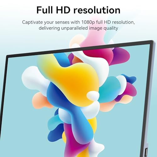 15.6 Inch Portable Monitor, FHD 1080P IPS 100% sRGB Full Function USB-C Ultra Slim Metal Bezel External Travel Screen with Stand & Carry Bag for Laptop Mac PC Phone PS4 PS5 Xbox Switch - size: 15.6inch NO Touch