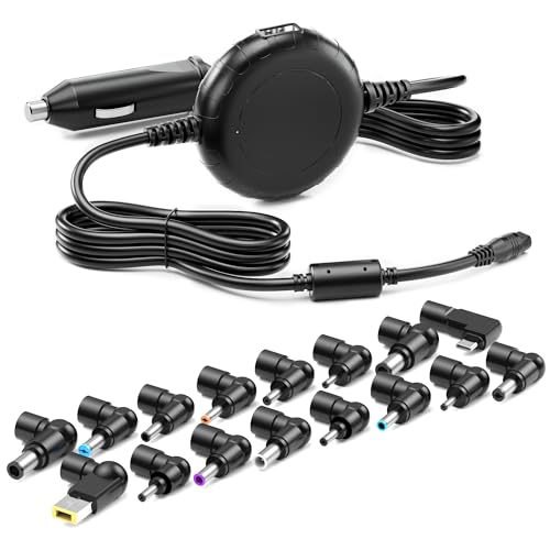 Powseed 100W 90W 65W Laptop Car Charger USB C with 5V 2A USB Port for MacBook HP Dell Asus Acer Lenovo Samsung Gateway Toshiba Sony Fujitsu Computer TV JBL Boombox Xtreme Speaker Power Adapter