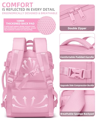 LARVENDER Carry on Luggage 22x14x9 Airline Approved, Expandable 20 Inch Hardside Large Suitcase with Wheels TSA Lock, Lightweigh PC+ABS Travel Carry-on Suitcases for Women and Men, Peach Sparkling - color: Peach-Sparkling (XL-BP), size: 3 Piece Set (Backp