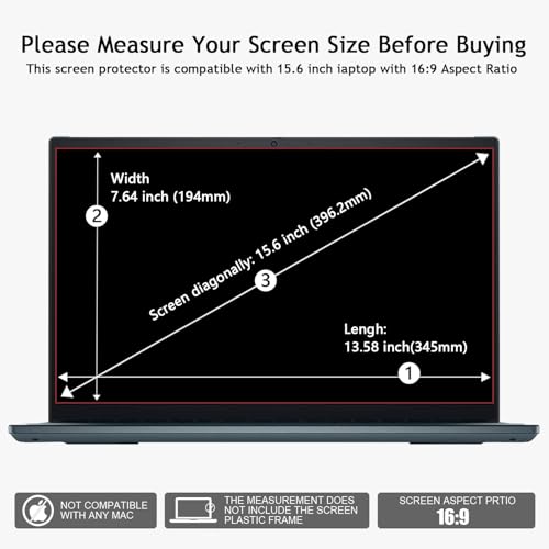 2pc 15.6-inch Laptop Screen Blue Light Film | Compatible with HP/Dell/Sony/Asus/Samsung/Lenovo/Acer/MSI/LG, Camera Cover Included - color: With Camera Cover, size: 15.6-inch（16:9）