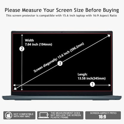 2pc 15.6-inch Laptop Screen Blue Light Film | Compatible with HP/Dell/Sony/Asus/Samsung/Lenovo/Acer/MSI/LG, Camera Cover Included - color: With Camera Cover, size: 15.6-inch（16:9）