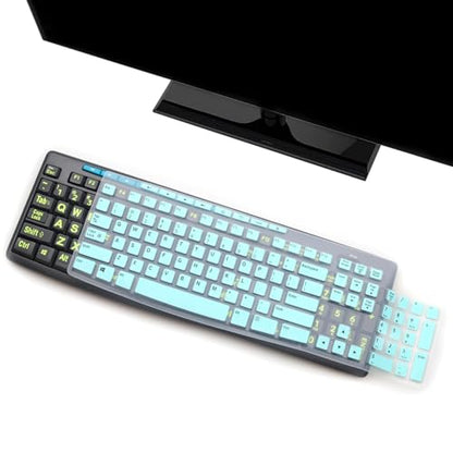 Keyboard Cover Skin Protector Fit Logitech MK275 MK270 Keyboard, Logitech K200 K260 K270 MK200 MK260 Ultra Thin Desktop PC Silicone Keyboard Cover-HotBlue - color: HotBlue