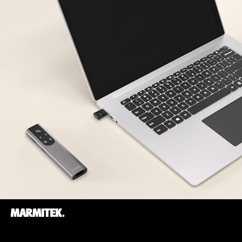 Wireless Presenter - Advanced Presentation Clicker with Digital Pointer, Zoom & Air Mouse Function by Marmitek