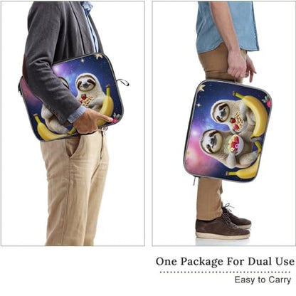 Laptop Sleeve Bag, Smooth Wear Resistant Laptop Case with Zipper, Lightweight Computer Bag Compatible with MacBook, iPad, Funny Sloth Riding Llama, 13inch - color: Style(964), size: 13inch
