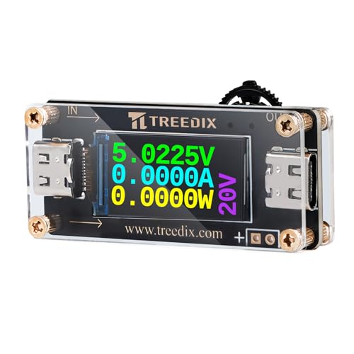 Treedix USB-C QC PD3.0 Trigger Board Module Type-C Female Interface 5V/9V/12V/15V/20V 5A Adjustable Voltage Power Supply Compatible with PD2.0/PD3.0,QC2.0/QC3.0,BC1.2 - style: USB Type C to Type C