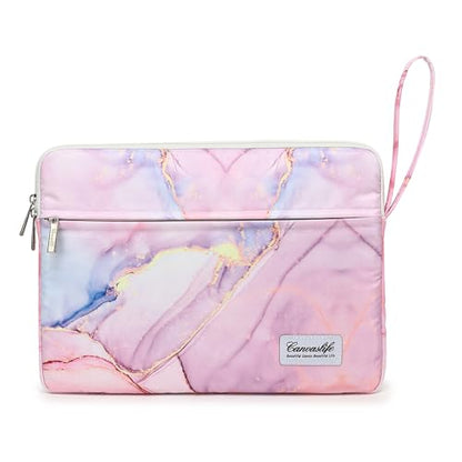 Canvaslife Laptop Sleeve Case Cover with Pocket for MacBook Pro 14 inch and 14 inch-14.4 inch HP, Lenovo, Dell, ASUS, Acer Notebook Computer (New Pink Marble) - color: New Pink Marble, size: 14 inch / 14.0 inch
