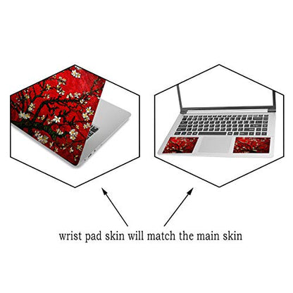 Laptop Skin Sticker Decal, 12" 13" 13.3" 14" 15" 15.4" 15.6 inch Laptop Universal Netbook PC Notebook Vinyl Reusable Skin Sticker Cover Art Case Protector Personalized, Red Van Gogh Painting - color: Red Van Gogh Painting