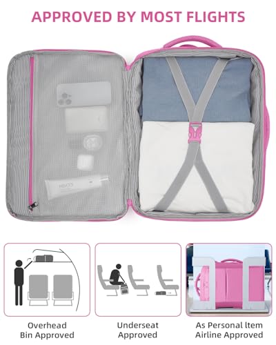 LARVENDER Carry on Luggage Sets 3 Piece, 20 Inch Suitcases, Glossy Berry | 22x14x9 Airline Approved, Lightweight PC+ABS Hardshell, Smooth 360° Double Wheels, TSA Lock, 3-Piece Set with XL Backpack - color: Glossy Berry (XL-BP), size: 3 Piece Set (Backpack