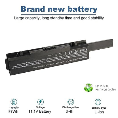 TREE.NB New 9 Cell 7800mAh Laptop Battery for Dell Studio 1735 1736 1737 KM973 RM791 US - size: Black