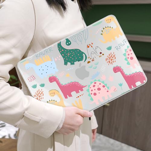 MEEgoodo 4-in-1 Printed Case for MacBook Neo 13 inch 2026 Release Model A3404, Laptop Hard Shell Cases with Keyboard Skin & Screen Protector & Webcam Covers, Cute Dinosaurs - color: Cute Dinosaurs