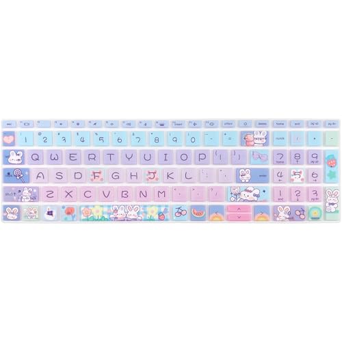 Keyboard Cover for 15.6" HP ProBook 450/455/650 G8/G9/10, Cute Bunny Keyboard Skin - color: Cute Bunny