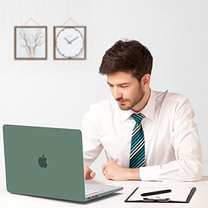 B BELK for MacBook Air 13 inch Case 2026-2022 M5 M4 M3 M2, Midnight Green | Model A3449 A3240 A3113 A2681, Matte Plastic Hard Shell for MacBook Air 13.6 inch Case with Keyboard Cover & Screen Protector - color: Midnight Green