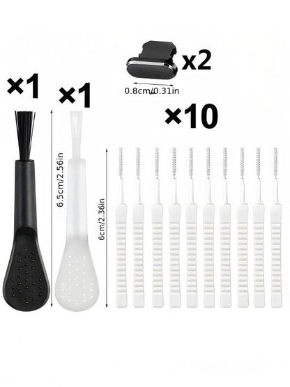 14 Pcs Electronics Cleaning Kit –Cleaning Brushes, Dust Blower, Precision Brushes & Port Tools for Smartphone, Laptop, Keyboard, Speakers, Tablet & Wireless Earbuds