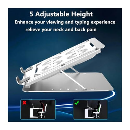 Laptop Cooling Cooler Pad Stand with Adjustable Height USB-Powered Fans – Optimal Notebook Cooling Base