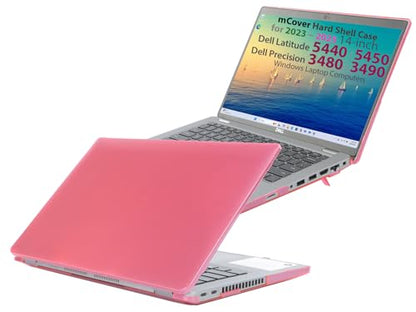 mCover Case ONLY Compatible for 2023～2025 14" Dell Latitude 5440 5450 Series/Precision 3480 3490 Series Windows Notebook Computer (NOT Fitting Any Other Dell Models) - Pink - color: Pink