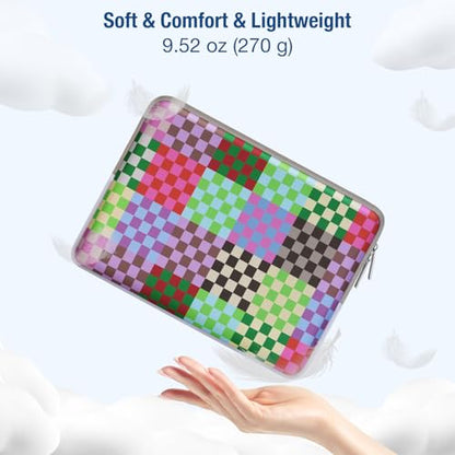 MOSISO Laptop Case 13.3 inch, 13-13.3 inch Laptop Sleeve with Small Case | Compatible with MacBook Neo/Air 13.6/Pro 13/Pro 14, HP Dell ASUS Lenovo, Neoprene Computer Sleeve Bag, Colorful Checkerboard