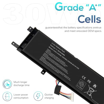 Fancy Buying New B21N1329 Laptop Battery for Asus X403 X403M X403MA X503M X502CA X453 X453M X453MA X553 X553M X553MA - 7.6V 30Wh - size: 8.93*2.75*0.27inch