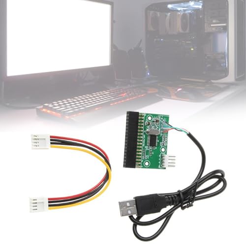 USB to 34-Pin Floppy Drive Adapter PCB Board, 3.5 Inch 1.44MB Floppy Disk Drive to USB Cable Connector Reader, IT Hardware Data Recovery Converter Module for Desktop Laptop, 1 Set