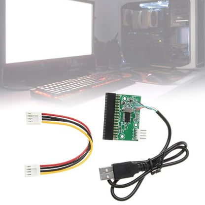 USB to 34-Pin Floppy Drive Adapter PCB Board, 3.5 Inch 1.44MB Floppy Disk Drive to USB Cable Connector Reader, IT Hardware Data Recovery Converter Module for Desktop Laptop, 1 Set