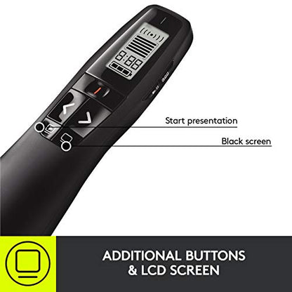 Logitech Professional Presenter R800, Presentation Wireless Presenter with Laser Pointer Green (Renewed)