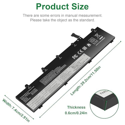 L19M3PD5 L19C3PD5 L19L3PD5 Laptop Battery Compatible with Lenovo Thinkpad E14 Gen 2 20T6 20TA/ E14 Gen 3 20Y7 20YD 20YE/ E15 Gen 2 20T8 20TD,SB10X02597 5B10X02600 L19D3PD5 L20C3PD4 L20D3PD4 L20L3PD4 - size: 11.5*2.91*0.24inch L19M3PD5
