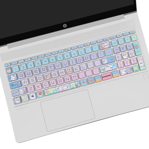 Keyboard Cover for 15.6" HP ProBook 450/455/650 G8/G9/10, Cute Bunny Keyboard Skin - color: Cute Bunny