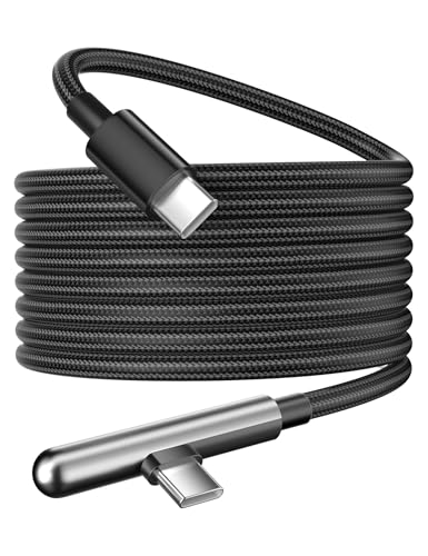 10FT USB C Cable Fast Charging 240W,Extra Long USB C to USB C Cable 10 foot Type C Right Angle Charger Data Cord Braided for iPhone 17 16 Pro Max 15/iPad/MacBook Pro Air/Galaxy S26 S25 S24 Ultra,Black - color: Black, size: 10FT/3M