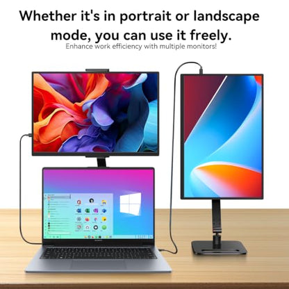 14" Portable Touch Monitor,1920×1200 FHD IPS USB-C HDMI,10-Point Touch,Foldable Stand,Built-in Speakers VESA for Laptop Mac PS5 Switch - size: 14inch Touch