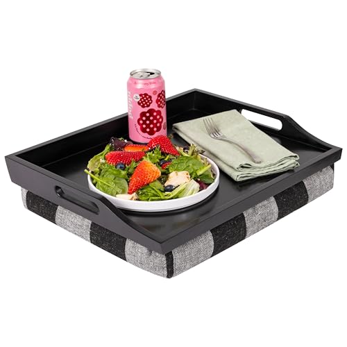 ROSSIE HOME Wood Lap Tray – Buffalo Check, Fits 15.6” Laptops - color: Buffalo Check, size: Single Tray
