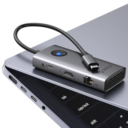 ORICO USB C Docking Station, 6-in-1 Laptop Docking Station with HDMI 4K@60Hz, 2.5G Ethernet, 100W PD, USB-A&C 3.0, USB C Dock Compatible with MackBook/Dell XPS/HP/Surface - size: 6-in-1, style: PW11-6PC25R