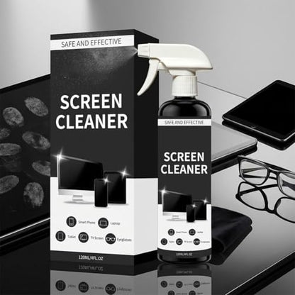 Screen Cleaner Spray and Microfiber Cloth Kit,250ml/8.5 fl oz Screen Cleaner Spray and Wipe for TV, Laptop, Computer, Phone, Tablet, Car, Electronic Devices - color: 250ML Black Set