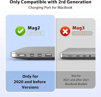 85W Charger for MacBook Pro, 85W Magnetic2 T-Tip Power Adapter Charger Replacement for Mac air 13 Inch Mac Pro 13/15/17 Inch(Between 2012-2017) - size: PA-85W