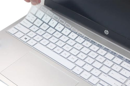 Keyboard Skin Compatible for 15.6" HP Laptop 15-fc 15-fd 15t-fd 15z-fc Series, HP Pavilion 15 15-eg/eh/er 15t-eg200/eg300 15z-eh300 Series, HP Pavilion 17z 17z-cp000 17z-ca200 17-cn 17-cp (White) - color: White