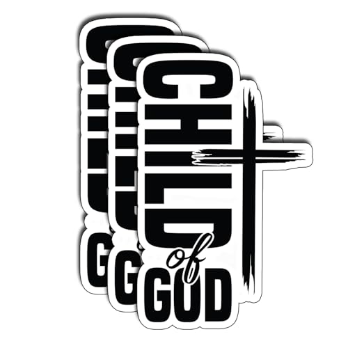 (3Pcs) Child of God Stickers Christian Inspirational Bible Verse Quote Religious Scripture Prayer Gifts Waterproof Vinyl Decal for Kindle Water Bottle Bumper Car Hard Hat Phone Laptop Size 3"x1.8" - color: Child of God