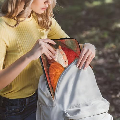 Fall Pumpkin Gnome 13” Quilted Laptop Sleeve Case Soft Notebook Protector Bag Computer Carrying Case - color: fall pumpkin gnome, size: Medium