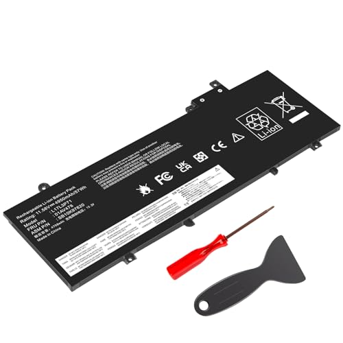 TREE.NB L17L3P71 L17M3P72 Laptop Battery for Lenovo ThinkPad T480S Series Notebook 01AV478 01AV480 01AV479 SB10K97621 SB10K97622 SB10K97620 11.58V/57Wh - size: 10.47x3.74x0.2inch L17L3P71