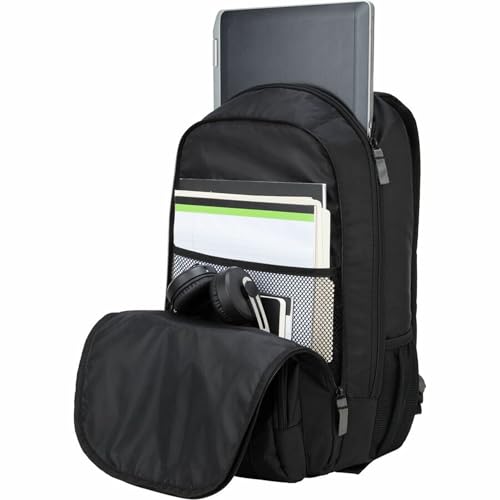 Targus Groove Laptop Backpack for Laptops up to 17-inches, Water Resistant Travel Backpack for Men and Women, Black (CVR617) - size: 17 Inch, style: Groove
