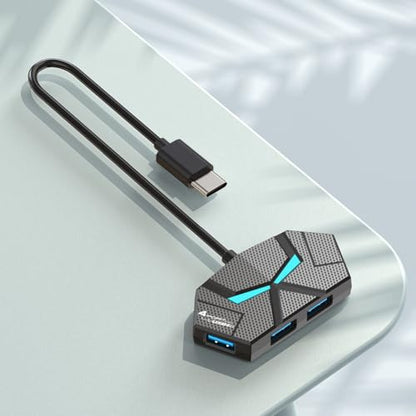 USB 3.0 Hub, 4-Port USB Hub, USB Splitter, USB Extender with Power Port for Laptop, PC, Xbox, Gamepad,Flash Drive, HDD, Console, Printer, Camera,Keyborad, Mouse,USB Fan - style: 4-port USB C