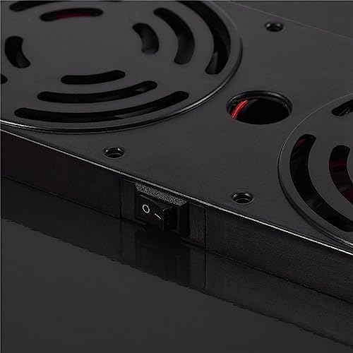 Laptop Stand with Cooling Fan 360° Foldable Laptop Desk Table Holder Board for Bed Sofa Couch Ergonomic Riser - color: Black