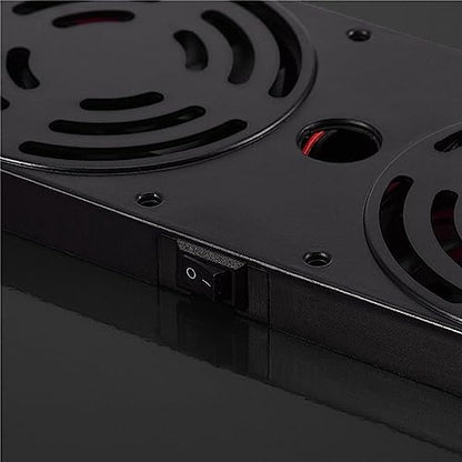 Laptop Stand with Cooling Fan 360° Foldable Laptop Desk Table Holder Board for Bed Sofa Couch Ergonomic Riser - color: Black