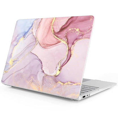 Mektron Printed Case for 2025 Microsoft Surface Laptop Windows 11 Copilot+ PC Surface Laptop 13 inch Touchscreen Display Cover Fits Model 2095, Pink Marble - color: Pink Marble