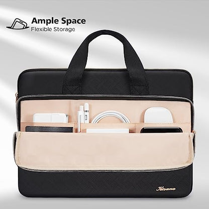 KIZUNA Laptop Sleeve Case 14 Inch Computer Carrying Handbag for 15" Macbook air M3 2024/Lenovo Flex 14/IdeaPad Flex 5/15.4 MacBook Pro/14 lenovo Yoga Slim 7 Pro X/IdeaPad Slim 3i - color: Black, size: 14 Inch