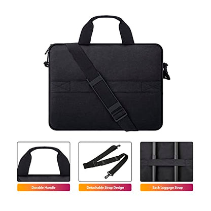 15.6-16 Inch Laptop Sleeve Case Shoulder Bag with Handle, Black | Compatible with for 15.6 Inch Laptop Computer, 16 Inch MacBook Pro/Max M1 M2 M3 M4 M5, Laptop Carrying Bag Briefcase - color: Black, size: 15.6/16 Inch
