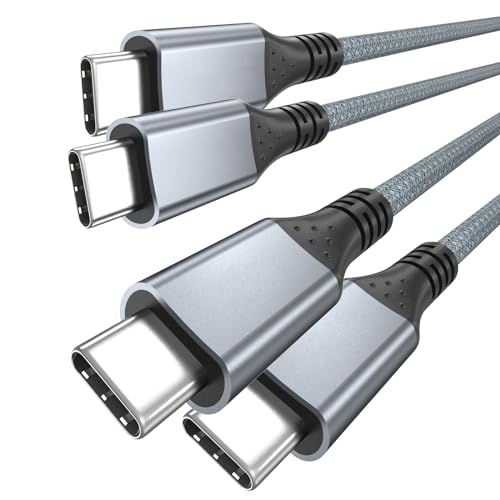 UseBean USB C 3.2 Gen 2 Cable 3.3ft [2 Pack], 240W USB C to USB C Cable, Type-C PD Fast Charging Cord, 20Gbps 4K Video for iPhone 16/15 Plus Pro Max MacBook, iPad Pro Air Galaxy S24/S23 Ultra - color: Grey, size: 3.3FT