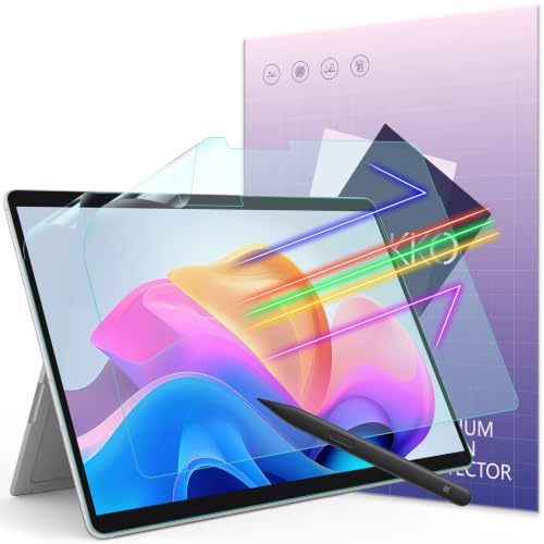 IPROKKO Blue Light Screen Protector for 13" Surface Pro 11/10/9/8/X/12th | Business Microsoft Tabler Laptop, Matte Paperfeel PET Film, Anti-Glare & Fingerprint, Eye Protection, HD, Easy Install, 2Pack - color: Blue, size: Surface Pro 13"