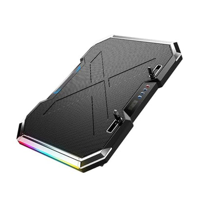 Angoily RGB Laptop Cooling Pad Adjustable Height Quiet Fan for Gaming Laptops Design for Air Cooling and Enhanced Gaming